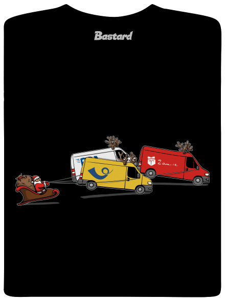 Santa se soby pánske dlhý rukáv Black