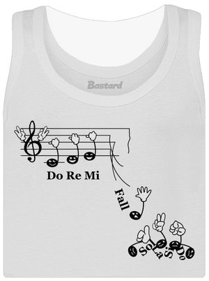 Do re mi fall dámske tielko klasické White