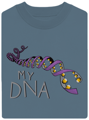 My DNA unisex mikina bez kapucne Nordic Blue
