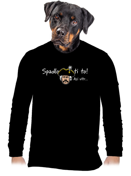 Spadlo ti to pánske dlhý rukáv Black