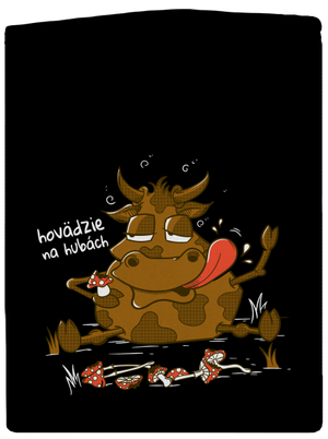 Hovädzie na hubách pánska mikina na zips Black