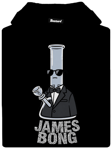 James Bong pánska mikina klokanka Black