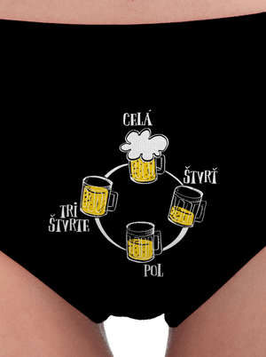 Pivné hodiny dámske nohavičky Black