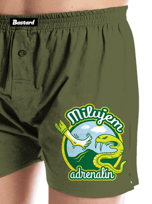 Milujem adrenalín pánske trenky Khaki