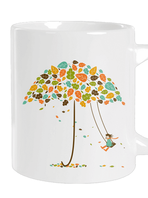 Radosť z jesene veľký hrnček White