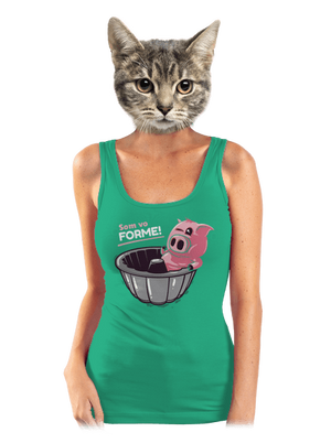 Vo forme dámske tielko klasické Mint Mal