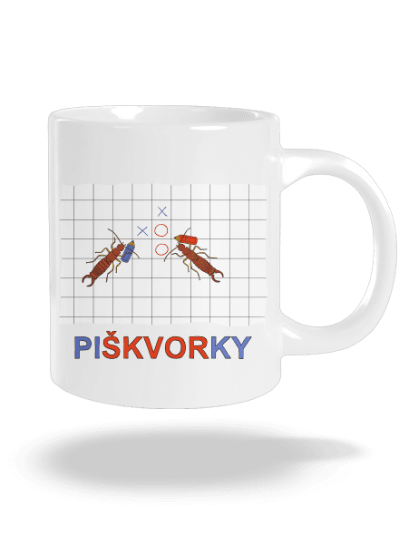 Škvorí piškvorky veľký hrnček White