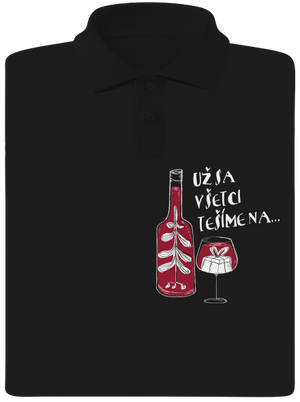 Vianoce vo víne pánska polokošeľa Black