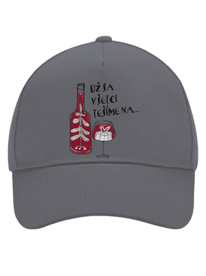 Vianoce vo víne šiltovka baseballka Graphite grey