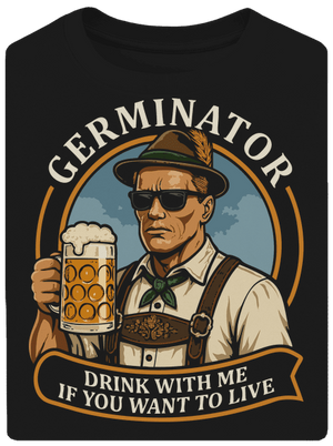 Germinator unisex tričko oversized Black