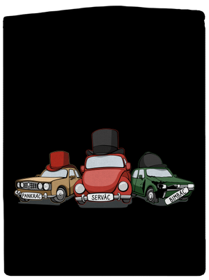 Traja veteráni dámska mikina na zips Black