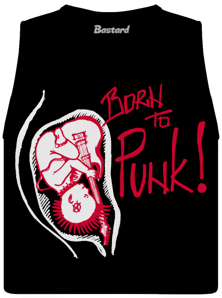 Born to punk dámske tielko voľné Black