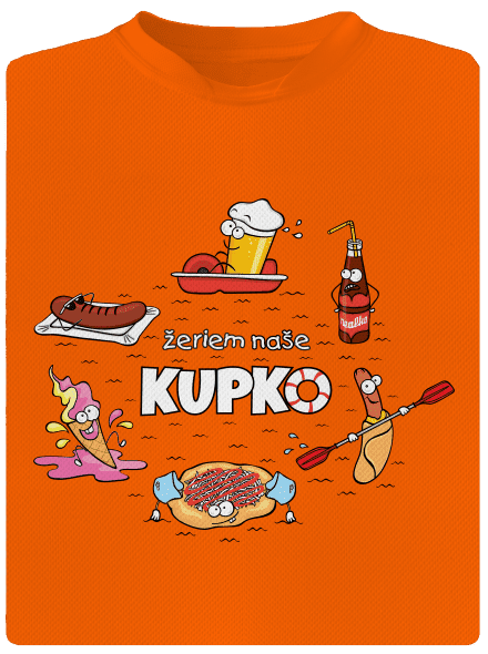 Slovenské kupko pánske športové tričko Neon Orange