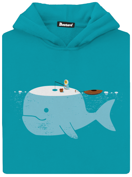 Rybárčenie detská mikina klokanka Hawaiian Blue