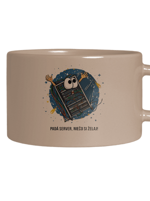 Padá server hrnček makronka Brown Macaron