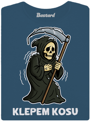 Klepem kosu dámske tričko prémium Petrol Blue