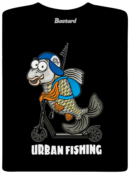Urban fishing detské tričko Black