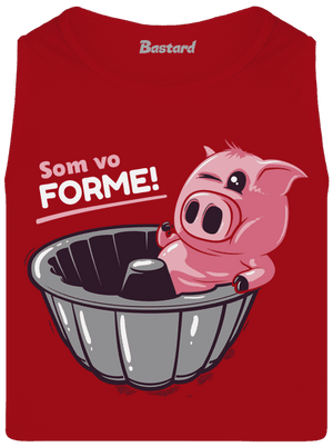 Vo forme pánske tielko Red