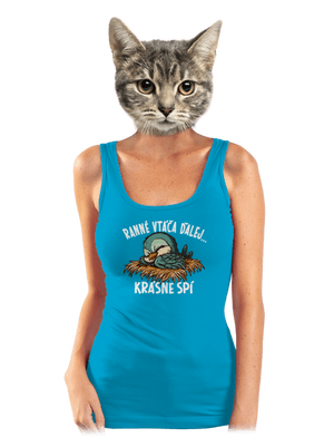 Ranné vtáča spí dámske tielko klasické Blue Atol