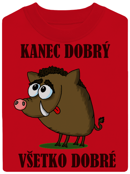 Kanec dobrý unisex mikina bez kapucne Red