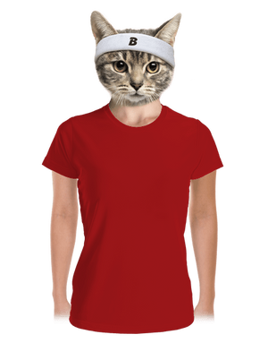 Bez potlače dámske športové tričko Red Mal