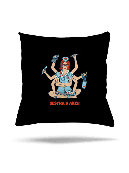 Sestra v akcii vankúš Black
