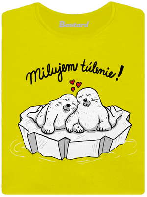 Milujem túlenie dámske tričko prémium Lemon