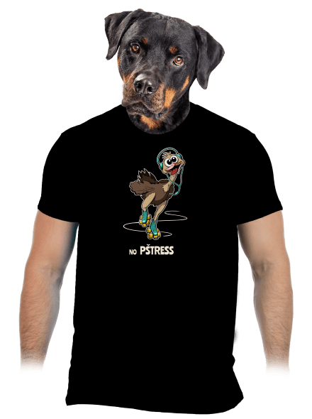 No pštress pánske tričko Black