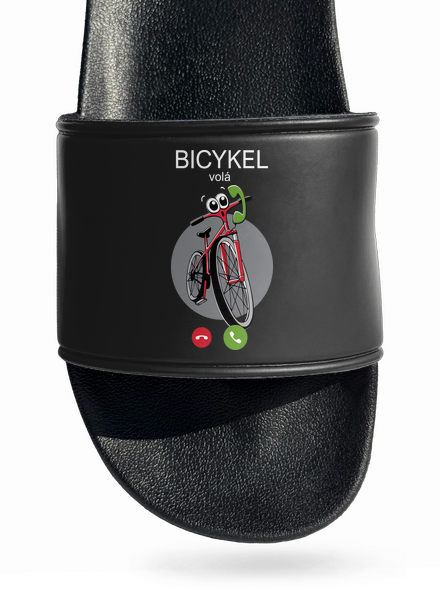 Bicykel volá šľapky Black