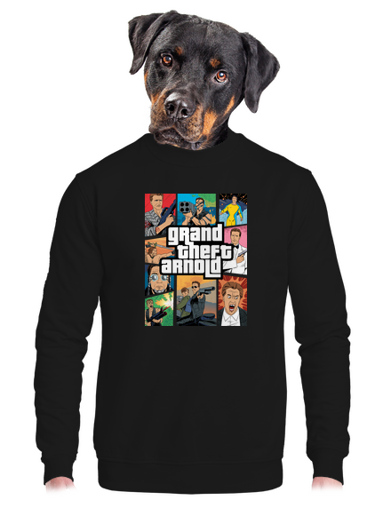 Grand Theft Arnold unisex mikina bez kapucne Black