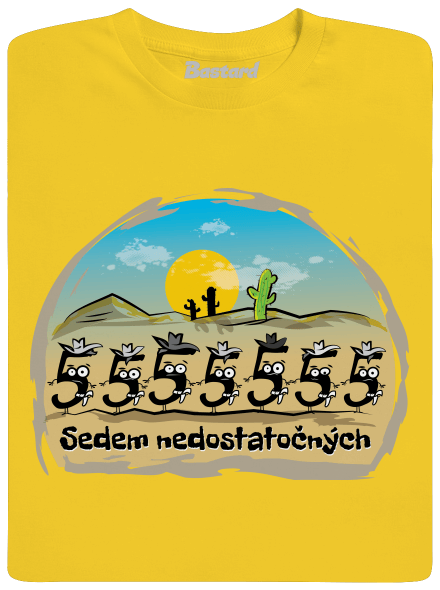 Sedem nedostatočných pánske tričko Gold