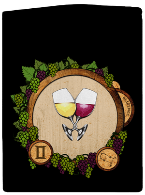 Vínny horoskop: Blíženec dámska mikina na zips Black