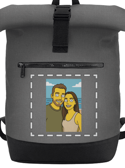 Simpsonovi z vlastnej fotky batoh Grey Marl