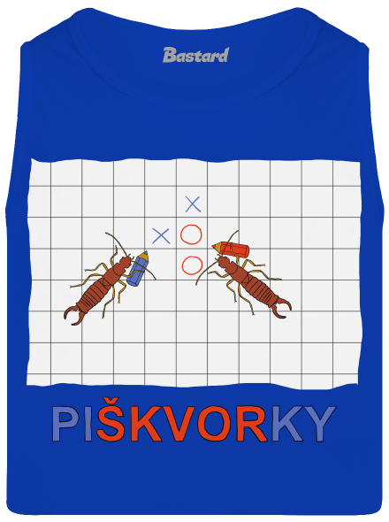 Škvorí piškvorky pánske tielko Royal Blue