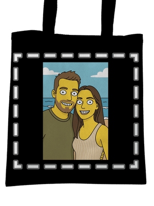 Simpsonovi z vlastnej fotky taška Black