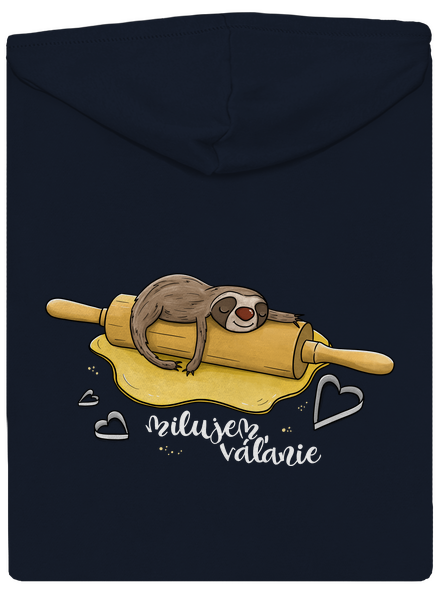 Milujem váľanie dámska mikina na zips Navy Mal