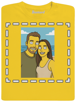 Simpsonovi z vlastnej fotky pánske tričko Gold