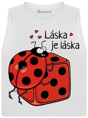 Láska je láska dámske tielko voľné White