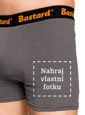 Vlastná potlač boxerky Gray Melange