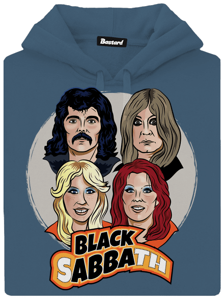 Black Abba dámska mikina klokanka Denim