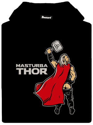 Masturbathor dámska mikina klokanka Black