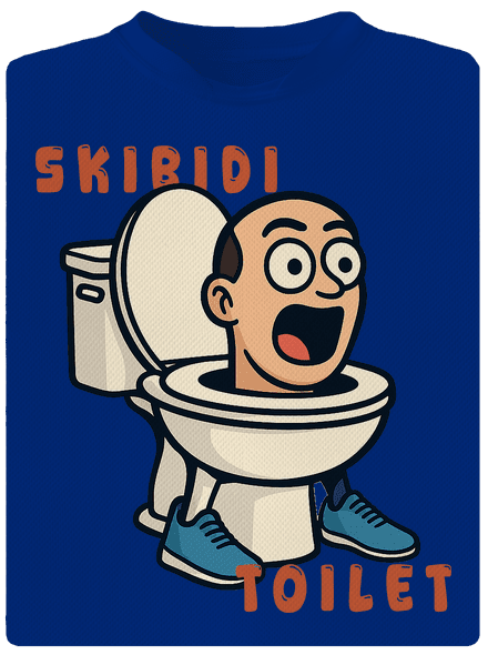 Skibidi Toilet pánske športové tričko Royal Blue Mal