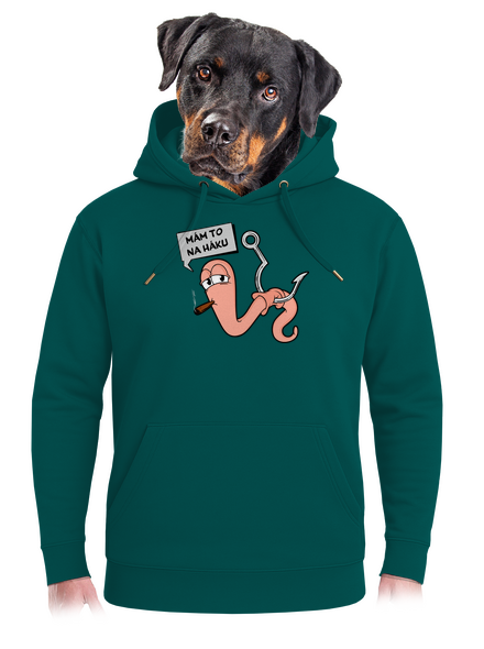 Na háku unisex mikina premium Emerald Green