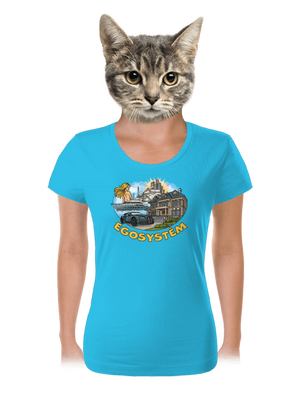 Egosystém dámske tričko Blue Atol