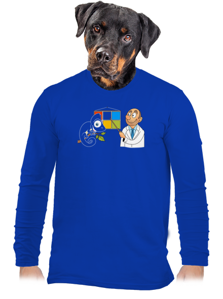Chameleón u lekára pánske dlhý rukáv Royal Blue