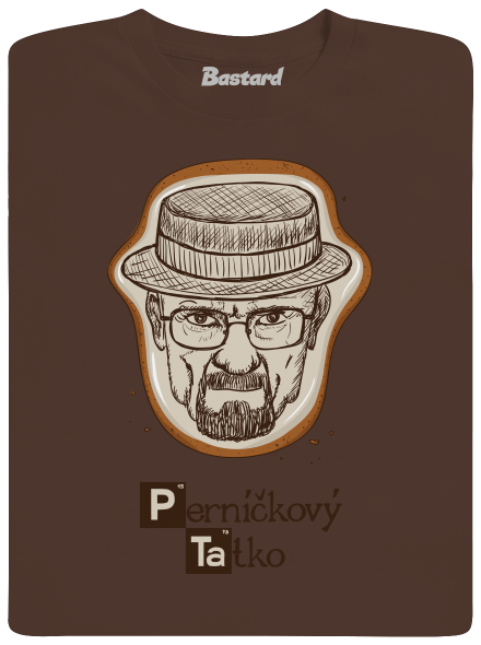 Perníčkový tatko a Perníček pánske tričko Brown