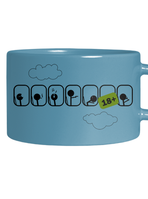 Lietadlo hrnček makronka Blue Macaron