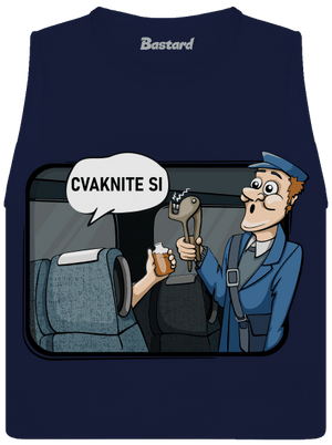 Cvaknite si dámske tielko voľné Navy