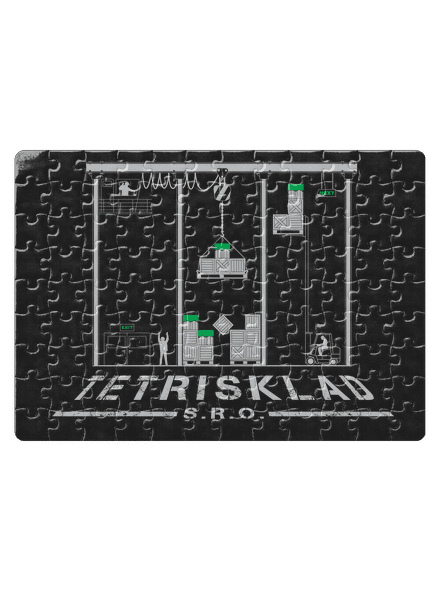 Tetrisklad puzzle White