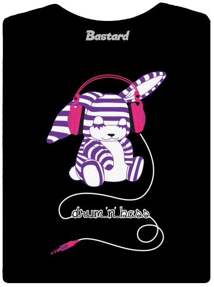 DNB dámske tričko s lemom Black